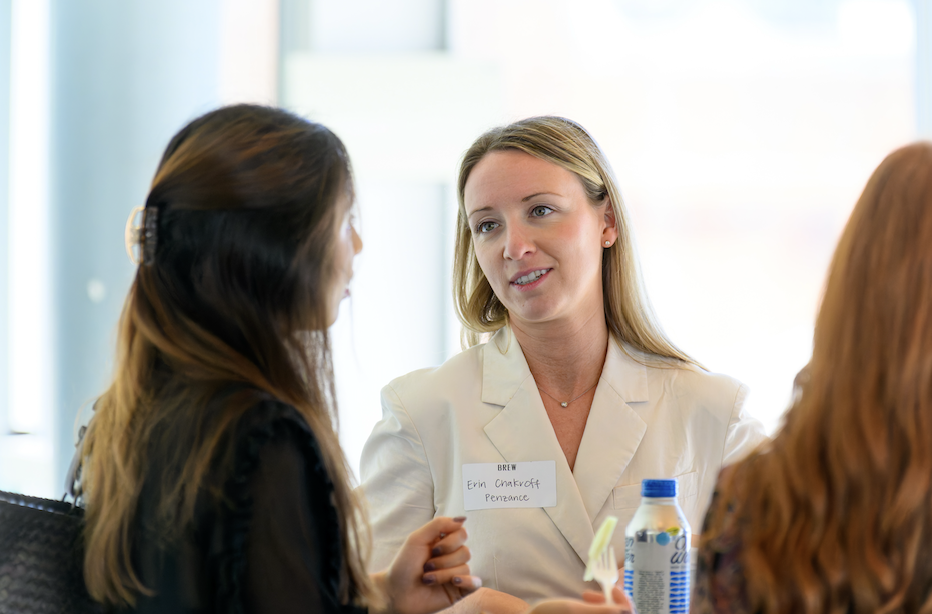 BREW: Breakfast with Sue Carras from JLL, an event highlighting women leaders in real estate.